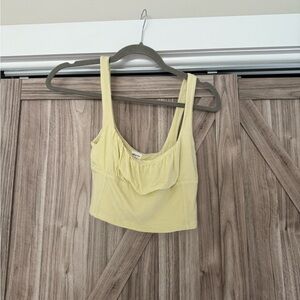 Butter yellow Wilfred free cropped tank